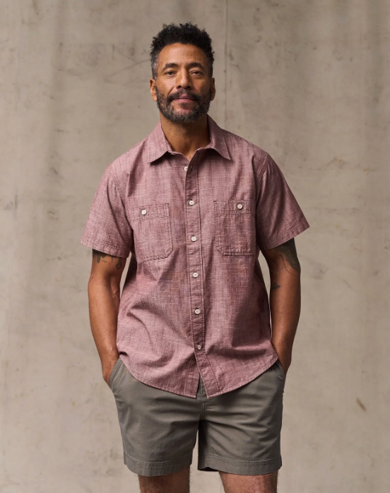 Filson short sleeve chambray shirt - sable