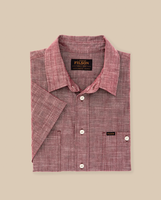 Filson short sleeve chambray shirt - sable